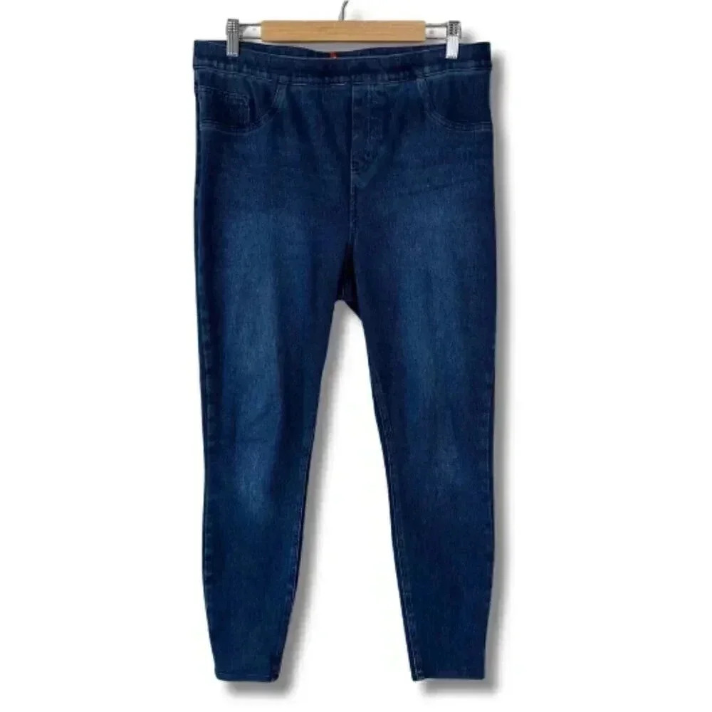 Spanx Jean-ish® Ankle Leggings Skinny Jeans Twilight Rinse Women's XL